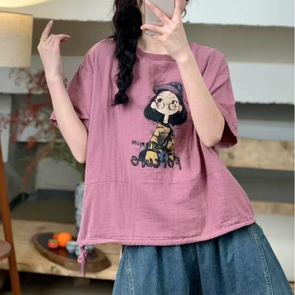 上衣 - F6084 帽子女孩寬鬆上衣【加大F】 