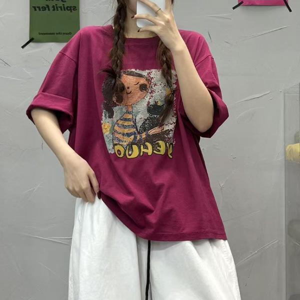 上衣 - F6236 午茶女孩寬鬆上衣【加大F】 