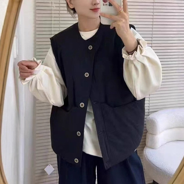 背心 - F6168 大口袋個性夾棉背心【加大F】 