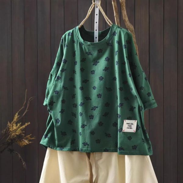 上衣 - F6211 花朵滿滿寬鬆上衣【加大F】 