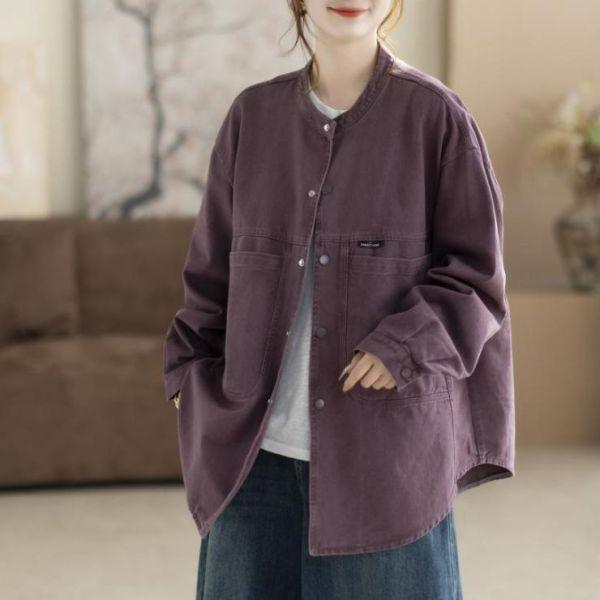 外套 - F6190 復古圓領夾克外套【加大F】 