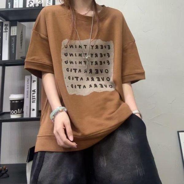 上衣 - F6218 文青字母寬鬆上衣【加大F】 