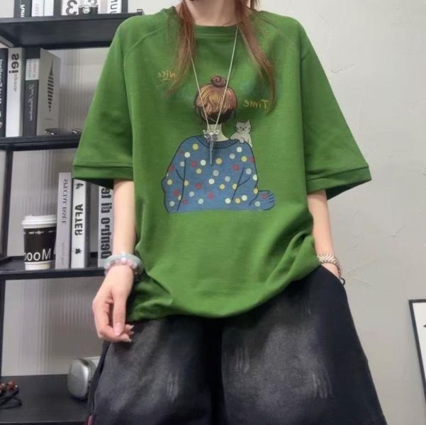 上衣 - F6214 女孩背影印花上衣【加大F】 