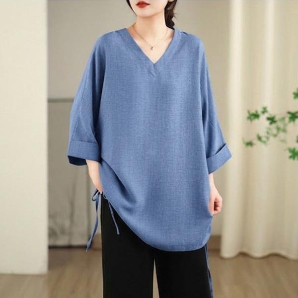 上衣 - A8117 氣質Ｖ領長上衣【加大F】 