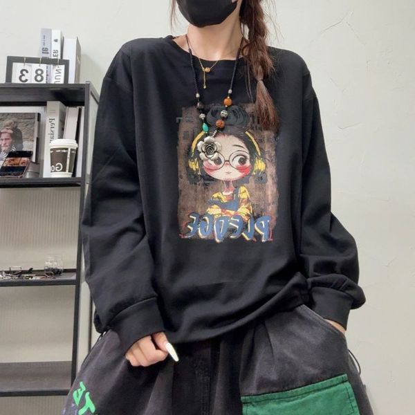 上衣 - F6108 初秋童趣女孩長袖上衣【F碼】 