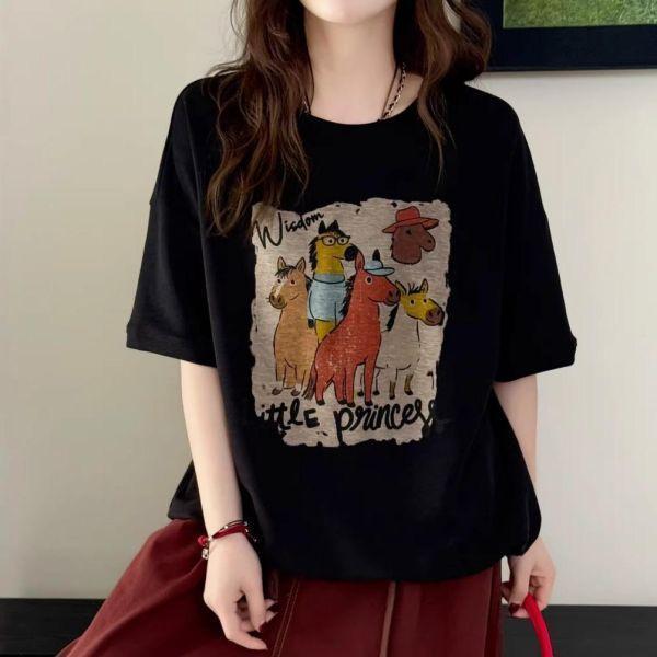 上衣 - F6209 童趣小馬俏皮印花上衣【加大F】 