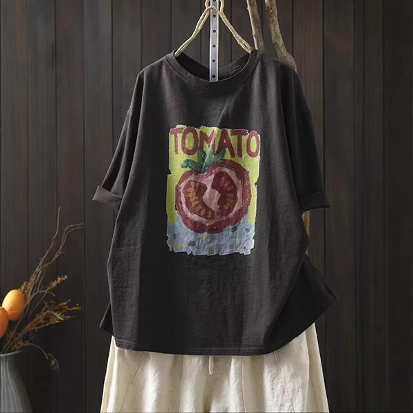 上衣 - F6228 番茄畫短袖上衣【F碼】 