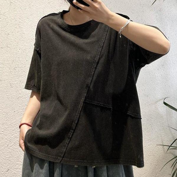 上衣 - F6280 不規則剪接寬鬆上衣【加大F】 