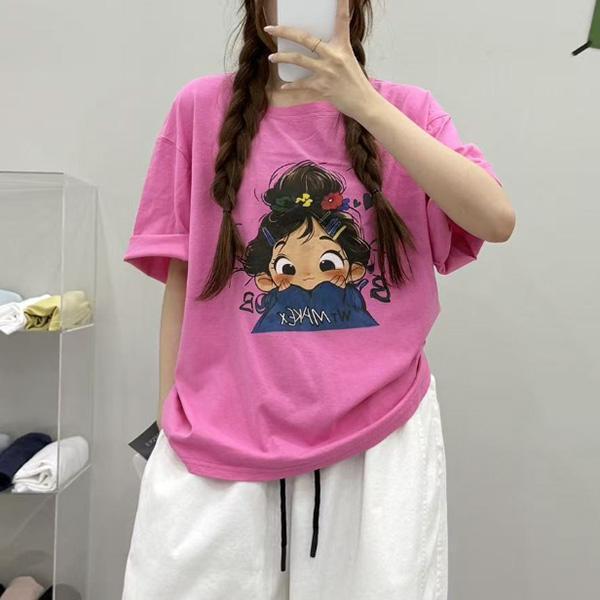 上衣 - F6284 俏皮女孩短版寬鬆上衣【加大F】 