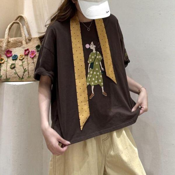 上衣 - F6254 吹泡泡女孩寬鬆上衣【加大F】 