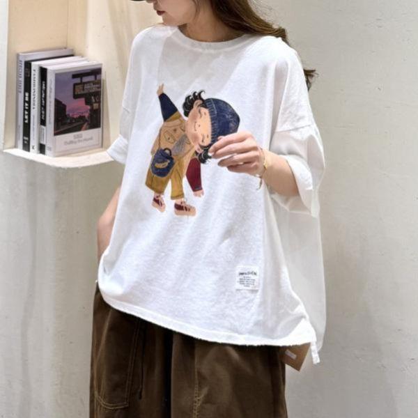 上衣 - F6266 彎腰女孩寬鬆上衣【加大F】 