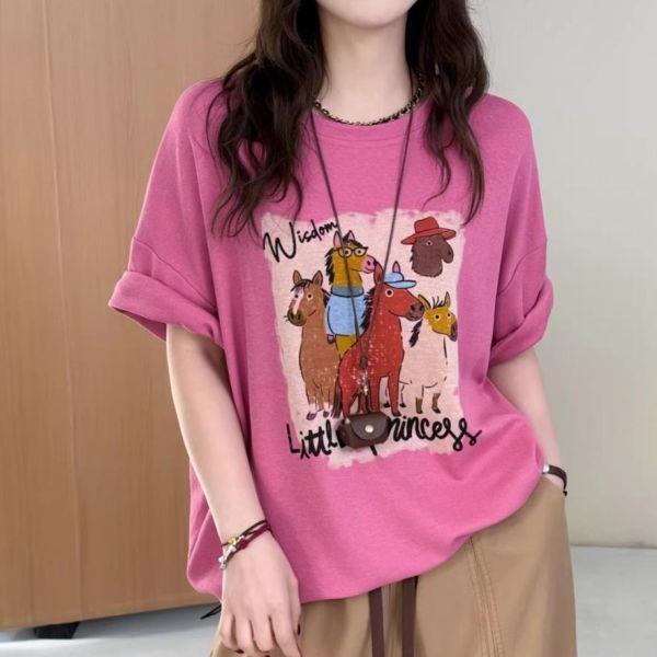 上衣 - F6209 童趣小馬俏皮印花上衣【加大F】 