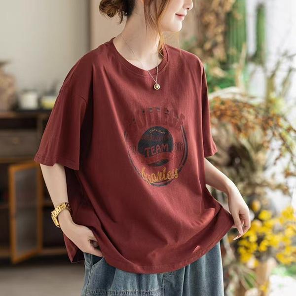 上衣 - F6252 美式字母印花上衣【F碼】 