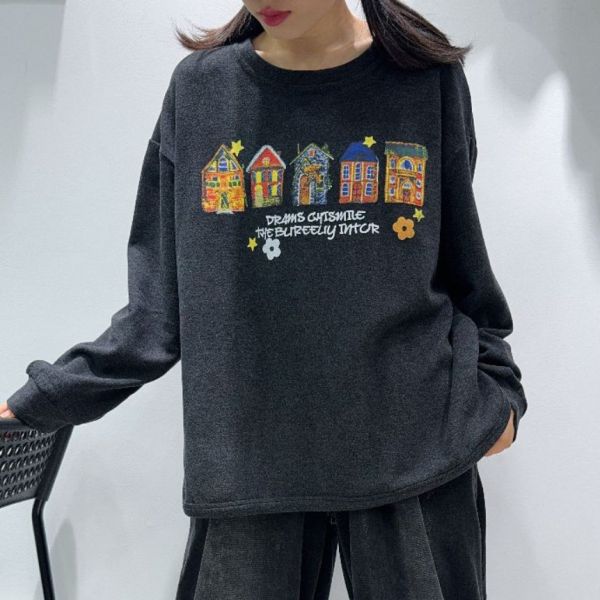 上衣 - F6169 童話小屋溫暖長袖上衣【加大F】 