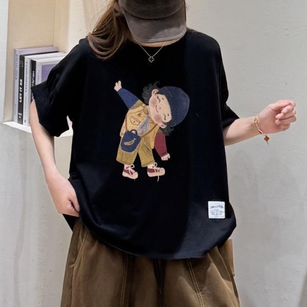 上衣 - F6266 彎腰女孩寬鬆上衣【加大F】 