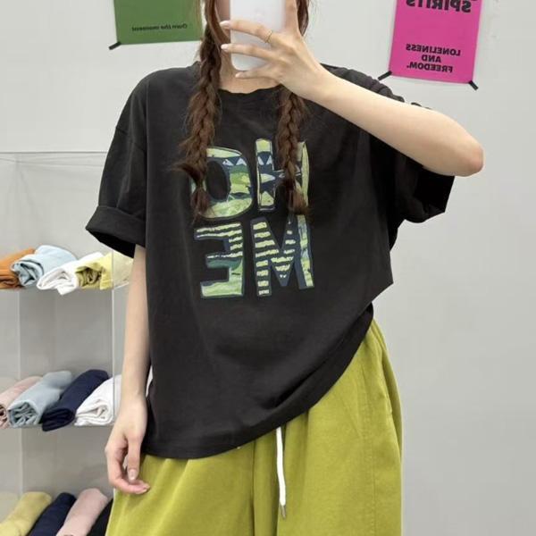 上衣 - F6264 個性字母HOME寬鬆上衣【加大F】 