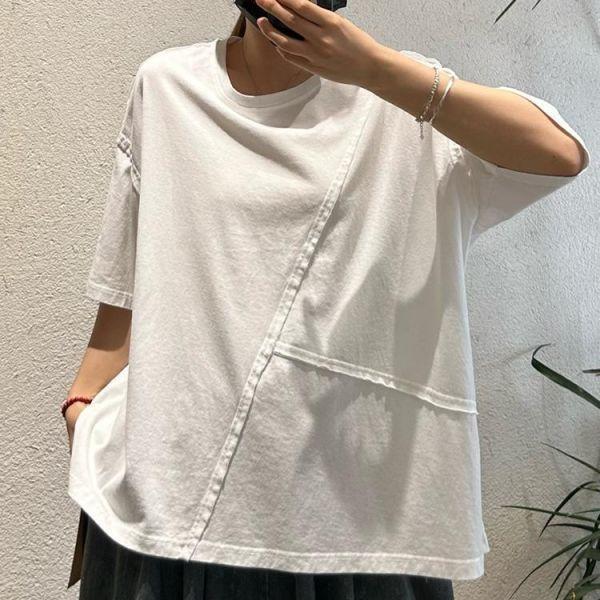 上衣 - F6280 不規則剪接寬鬆上衣【加大F】 