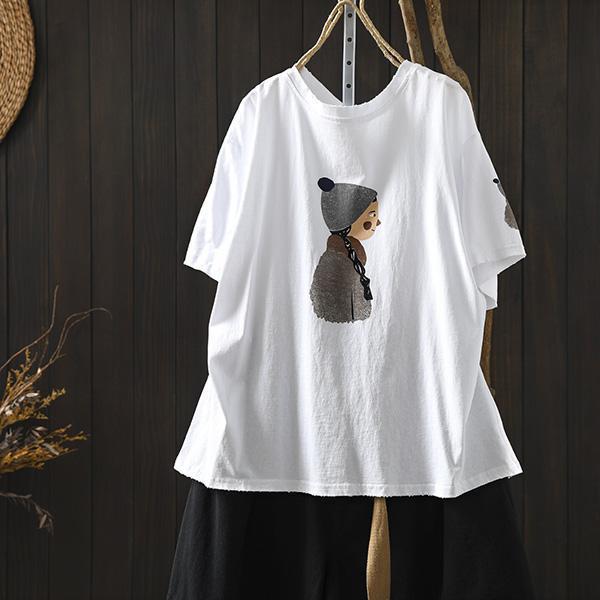 上衣 - F6267 毛帽女孩寬鬆上衣【加大F】 