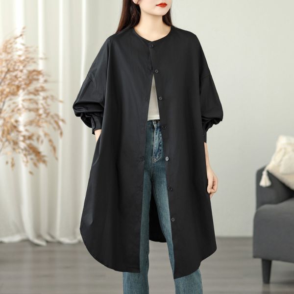 上衣 - A8086 簡約風．2way兩穿長版衫【加大F】 