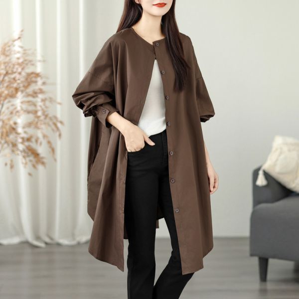 上衣 - A8086 簡約風．2way兩穿長版衫【加大F】 