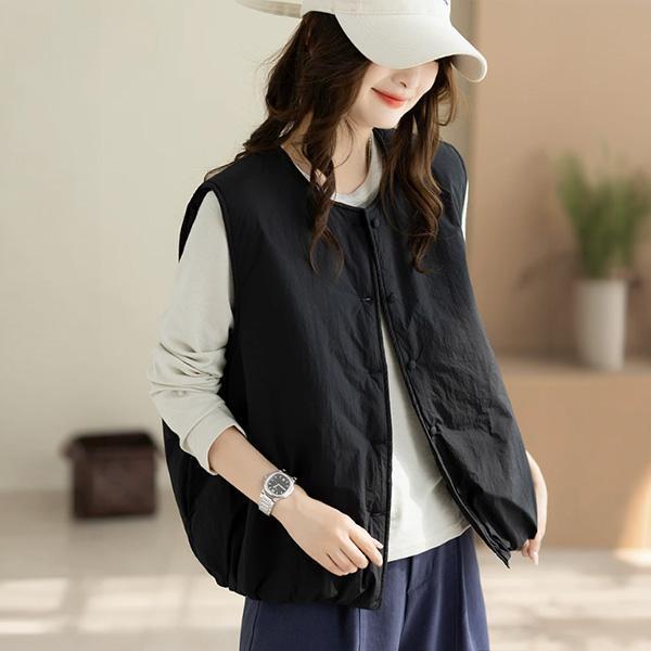 背心 - F6435 素面鋪棉背心【加大F】 