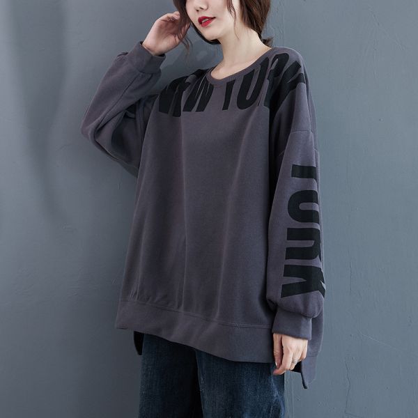 上衣 - A8108 字母袖寬鬆上衣【加大F】 