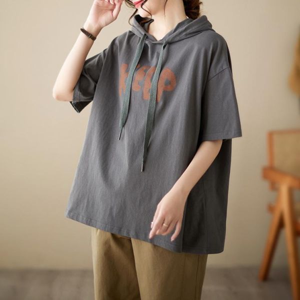 上衣 - A8131 字母KEEP連帽寬鬆上衣【加大F】 