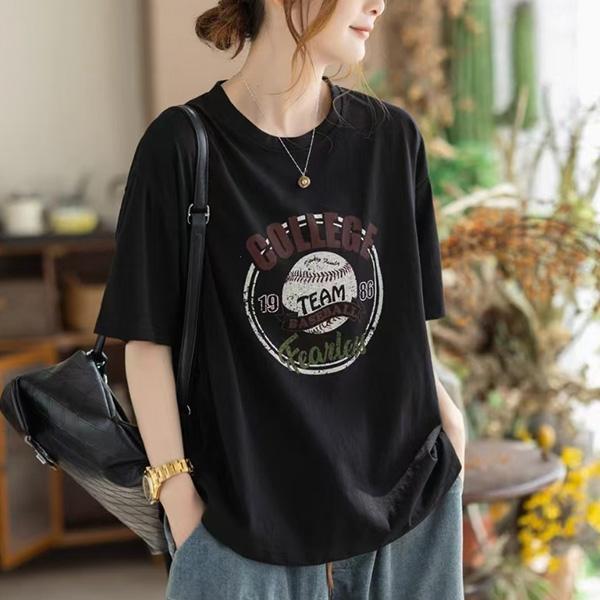 上衣 - F6252 美式字母印花上衣【F碼】 