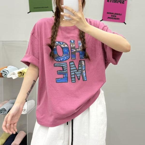 上衣 - F6264 個性字母HOME寬鬆上衣【加大F】 