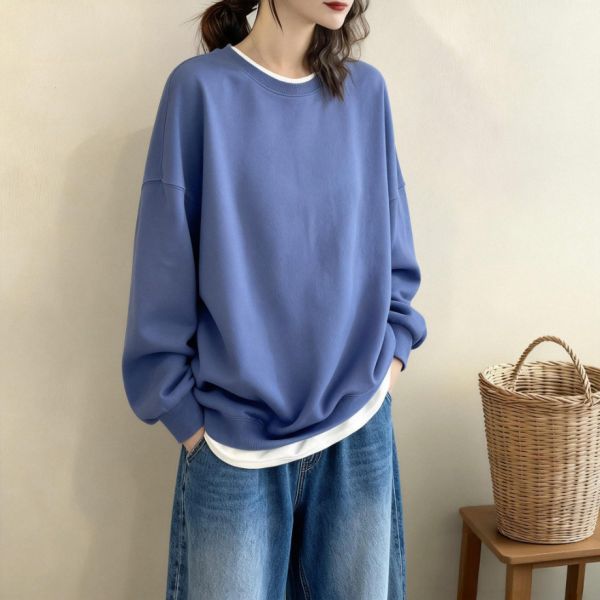 上衣 - A8114 簡約感．假兩件休閒上衣【加大F】 