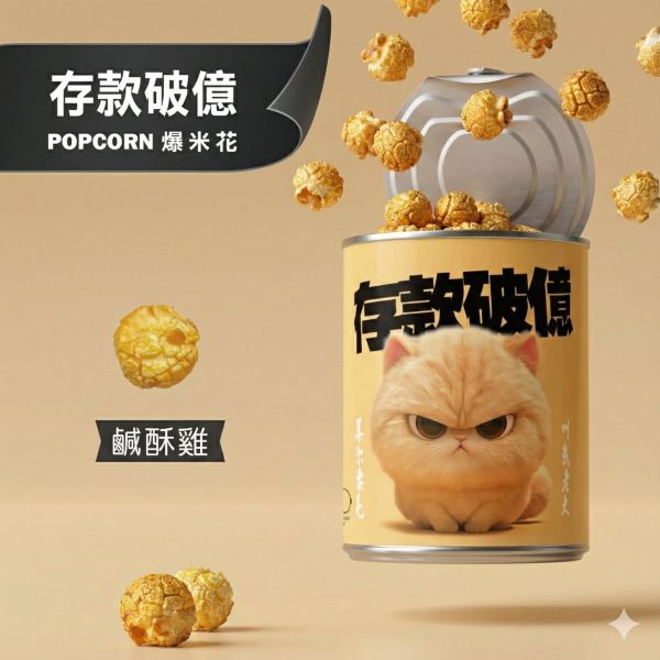 存錢筒罐爆米花 存款破譯 鹹酥雞口味  原價150元 