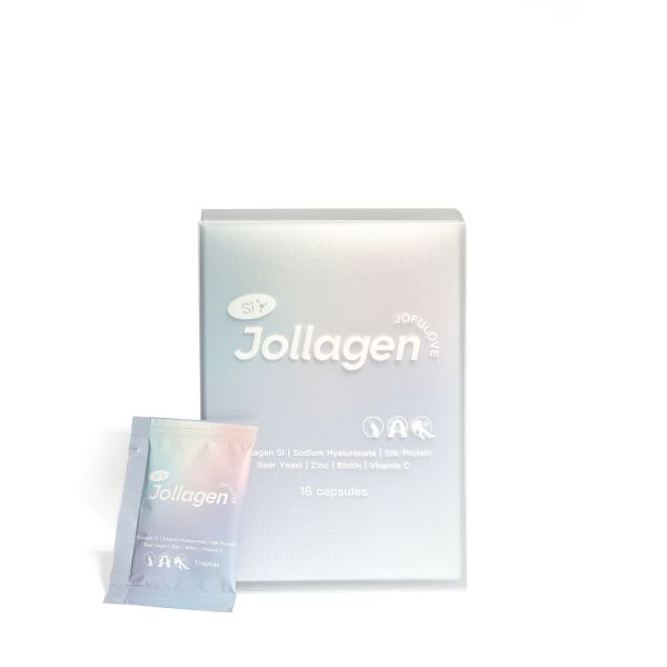 Jollagen 矽酸膠原蛋白膠囊(450mg/粒，16粒/盒) 矽酸膠原蛋白膠囊,矽酸,正矽酸,美妍聖品,水光肌,蘋果肌,指甲,髮絲