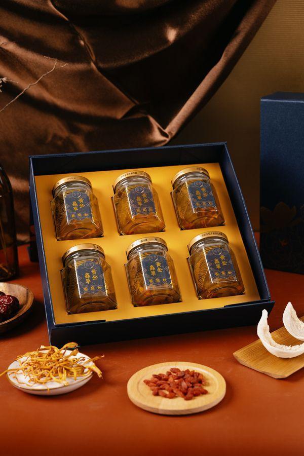 【中秋禮盒】黃金蟲草燕窩飲-風華禮盒 （6入） 燕窩飲,燕窩,雪耳,金蟲草,養生,即食,黃金蟲草,年節送禮,伴手禮,禮盒,送禮首選,尾牙禮品,鮮燉燕窩,燕窩銀耳飲,白木耳飲