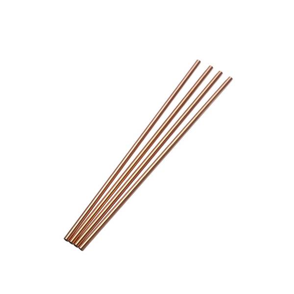 特洛鈦金短直吸管4入組 / 玫瑰金 珍珠奶茶,粗口徑,吸管,不鏽鋼,外出隨身,餐具,環保,ZAKKA,鄉村風,廚房