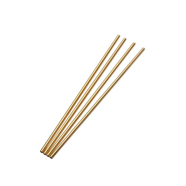 特洛鈦金短直吸管4入組 / 璀璨金 珍珠奶茶,粗口徑,吸管,不鏽鋼,外出隨身,餐具,環保,ZAKKA,鄉村風,廚房