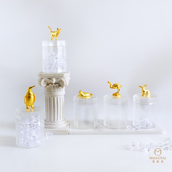BonChic animal 玻璃收納罐 貓咪 