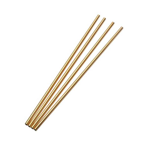 特洛鈦金長直吸管4入組 / 璀璨金 冰霸杯,長吸管,特大杯,吸管,不鏽鋼,外出隨身,餐具,環保,ZAKKA,鄉村風,廚房