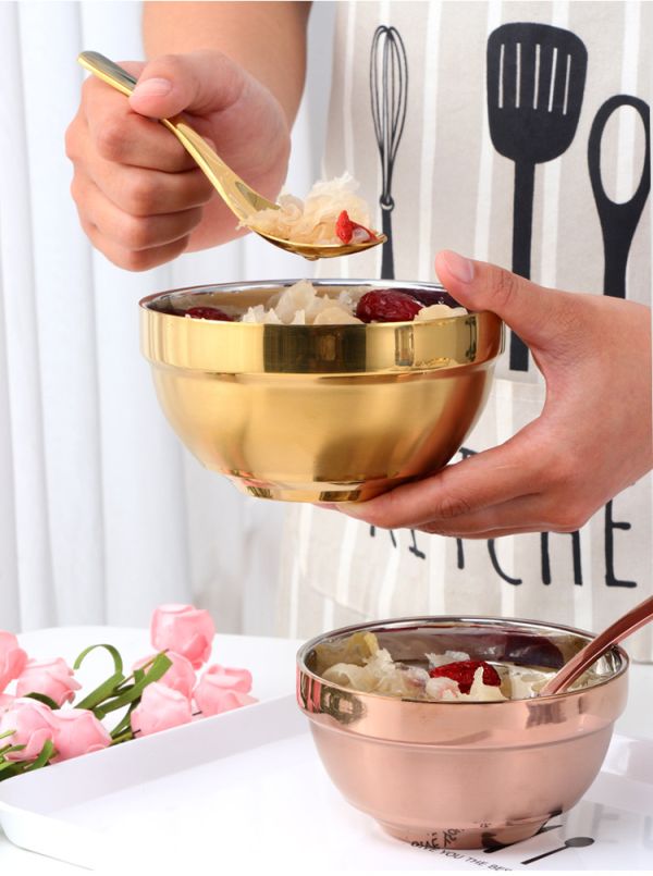 Hallen 餐碗 L 瑰麗金 
