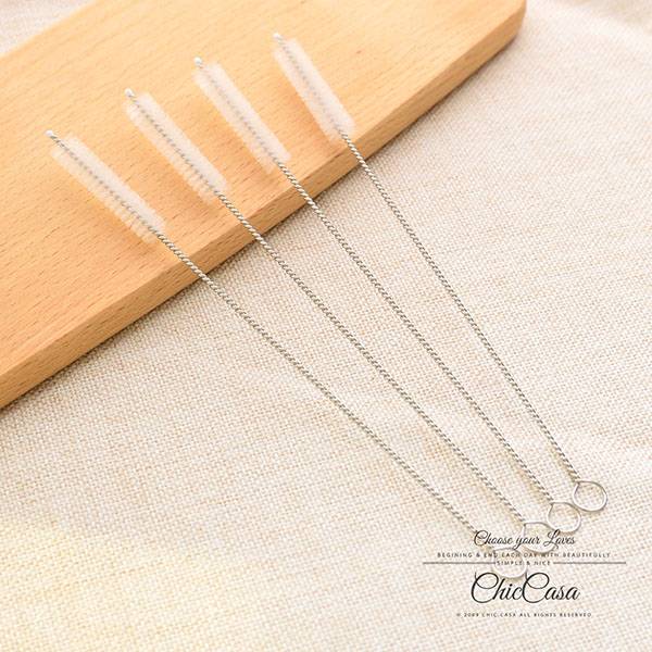 吸管清潔刷 20cm / 4入組 減塑,吸管,不鏽鋼,隨身餐具,環保,防燙,ZAKKA,鄉村風,廚房