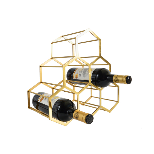 北歐輕奢六角紅酒架 