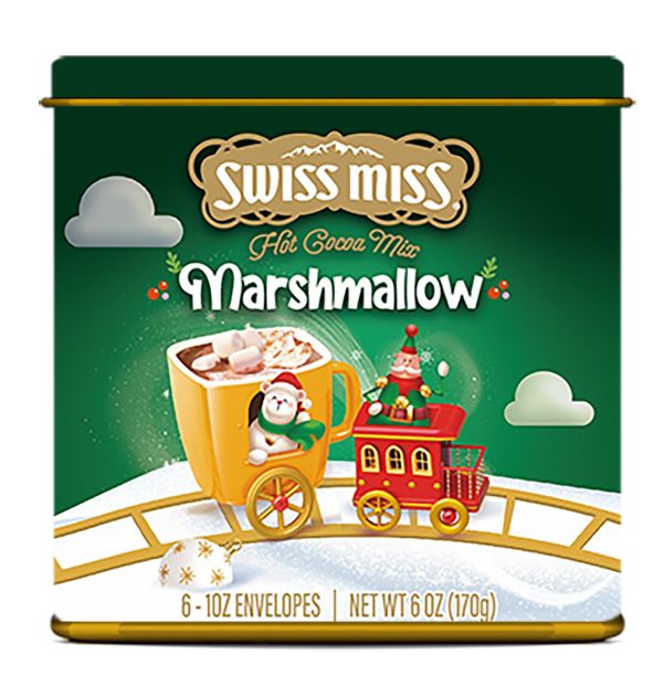 Swiss Miss 聖誕限定 限量鐵盒 雪人 小鼠 麋鹿 白熊 2024年新款 熱可可粉-棉花糖 聖誕節 季節限定 交換禮物 