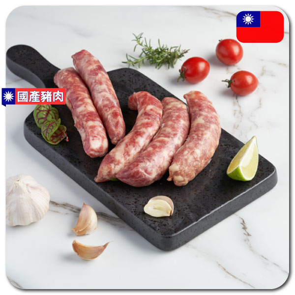 蒜味香腸 5入裝/300g 台灣本土黑豬,祖傳高粱香腸,高粱香腸,本土黑豬,台灣黑豬,香腸
