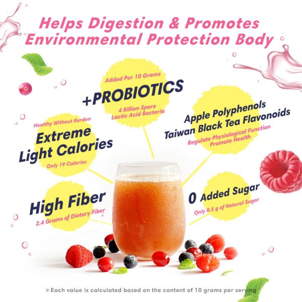 Probiotics Kombucha Powder with Mixed Berried Bag Pack  (Per bag: 140g) Kombucha Powder,probiotics tea,fermented tea,Kombucha Powder supplier,Kombucha Powder factory,guide,wholesaler,distributor,OEM,ODM