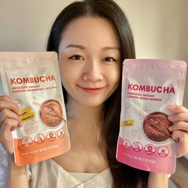 Probiotics Kombucha Powder with Mixed Berried Bag Pack  (Per bag: 140g) Kombucha Powder,probiotics tea,fermented tea,Kombucha Powder supplier,Kombucha Powder factory,guide,wholesaler,distributor,OEM,ODM