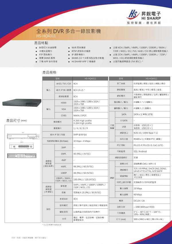 昇銳HISHARP▲台灣監控大廠1080P_2路套裝組合,FHD高畫質,即插即用,循環錄影,紅外線夜視,二路套裝包,組合搭配,4CH主機,光華商場90-91 昇銳HISHARP▲台灣監控大廠1080P_2路套裝組合,FHD高畫質,即插即用,循環錄影,紅外線夜視,二路套裝包,組合搭配,4CH主機,光華商場90-91