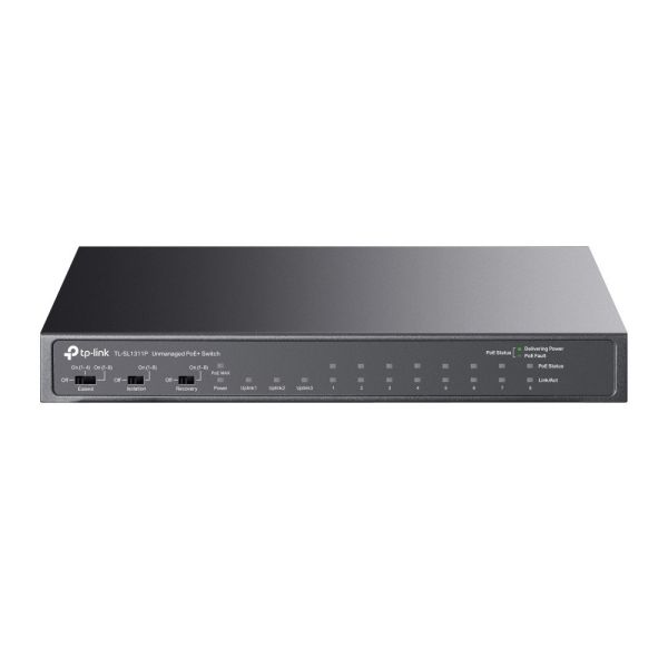 【TP-LINK】 TL-SL1311P 8埠10/100Mbps+3埠Gigabit桌上型交換器 +8埠PoE+ 【TP-LINK】 TL-SL1311P 8埠10/100Mbps+3埠Gigabit桌上型交換器 +8埠PoE+