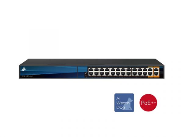 昇銳Hi-Sharp HS-PSW244-B 24埠+4 PoE供電交換器 昇銳Hi-Sharp HS-PSW244-B 24埠+4 PoE供電交換器