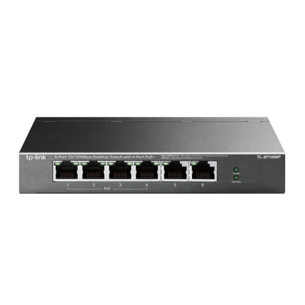 【TP-LINK】TL-SF1006P 6埠 10/100M 桌上型/壁掛式 無網管 乙太網路 PoE交換器(金屬殼) 超值促銷,原廠公司貨 【TP-LINK】TL-SF1006P 6埠 10/100M 桌上型/壁掛式 無網管 乙太網路 PoE交換器(金屬殼) 超值促銷,原廠公司貨,官網活動價