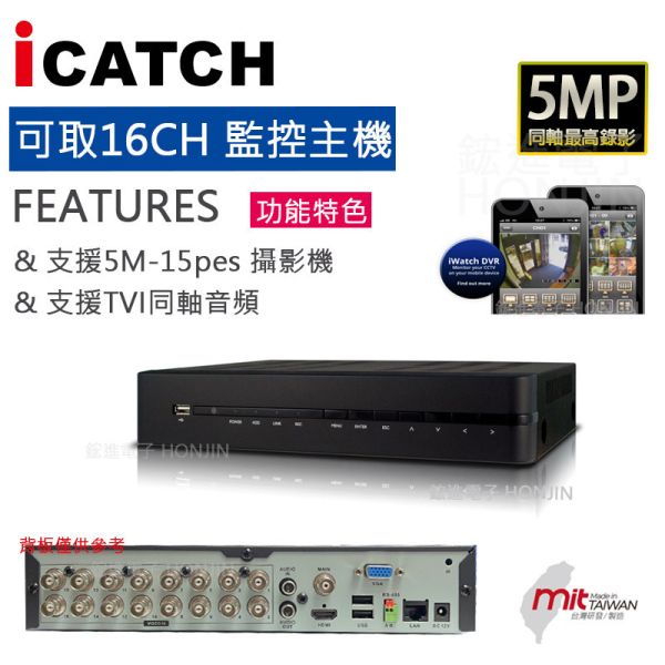 【可取】16CH監視器主機 H.265 TVI/AHD/CVI/IPC DVR 500萬 TVI同軸音頻 KMQ-1628EU-K【商用款】【單硬碟】 【可取】16CH監視器主機 H.265 TVI/AHD/CVI/IPC DVR 500萬 TVI同軸音頻 KMQ-1628EU-K【商用款】【單硬碟】
