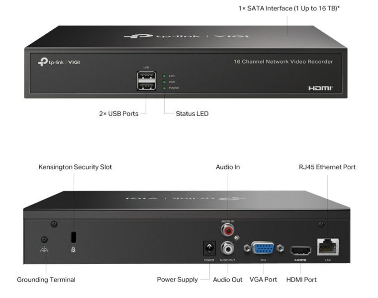 TP-Link VIGI NVR1016H 16CH 網路型錄放影機｜H.265壓縮、手機遠端監看、即插即用 tp-link nvr,vigi nvr,nvr1016h,16路nvr,網路錄影主機,商用監控主機,vigi 16ch,監視器主機,辦公室監控主機